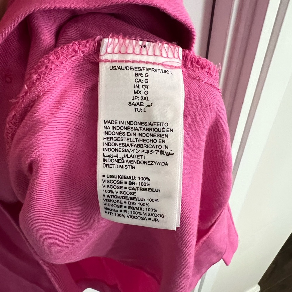 Amazon Essentials Pink Button-Front Midi Dress - Picture 8 of 9